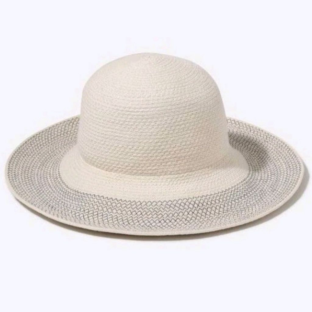 J Crew Cream Woven Cotton Brimmed Floppy Sun Hat